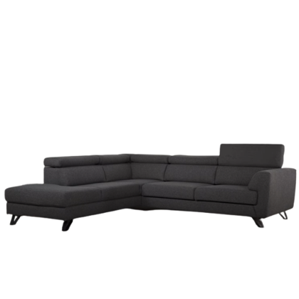 Billund open end sofa | Venstrevendt m. grå stof  XL